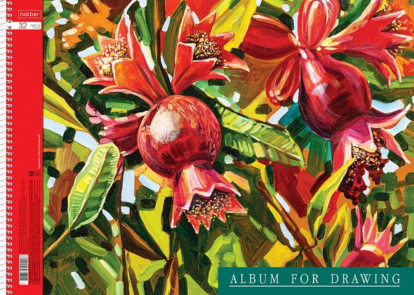 Альбом для рисования А3  32л. "Рубиновый гранат" спираль  /4/24/