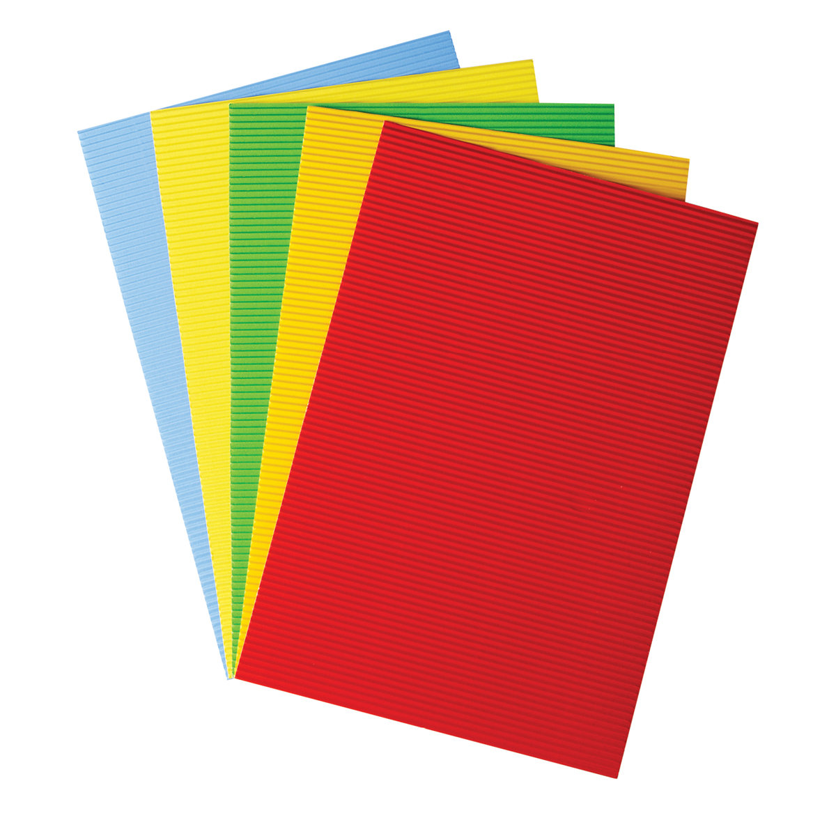 Картон цветной А4  5цв.  5л. "Мульти-Пульти" гофрированный /50/