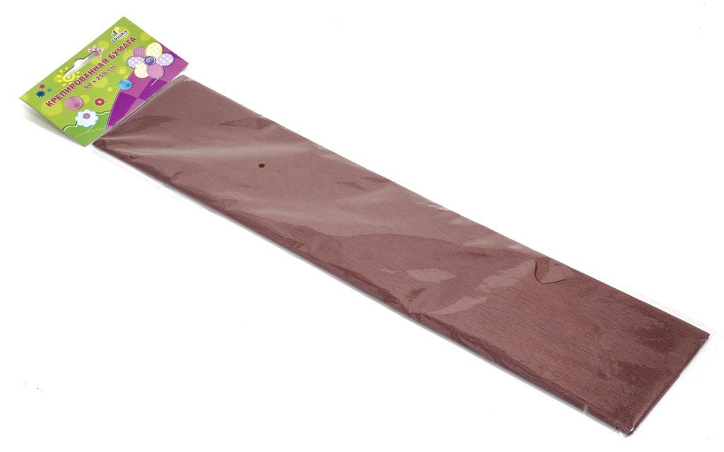 Бумага крепированная в упаковке 50х250см коричневая /8/