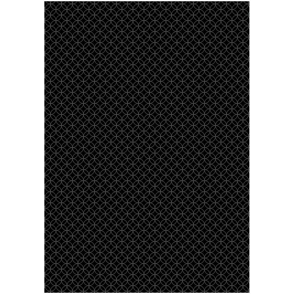 Бумага упаковочная 70х100см MESHU "Pattern on black", 80г/м2, ассорти 5 дизайнов /50/