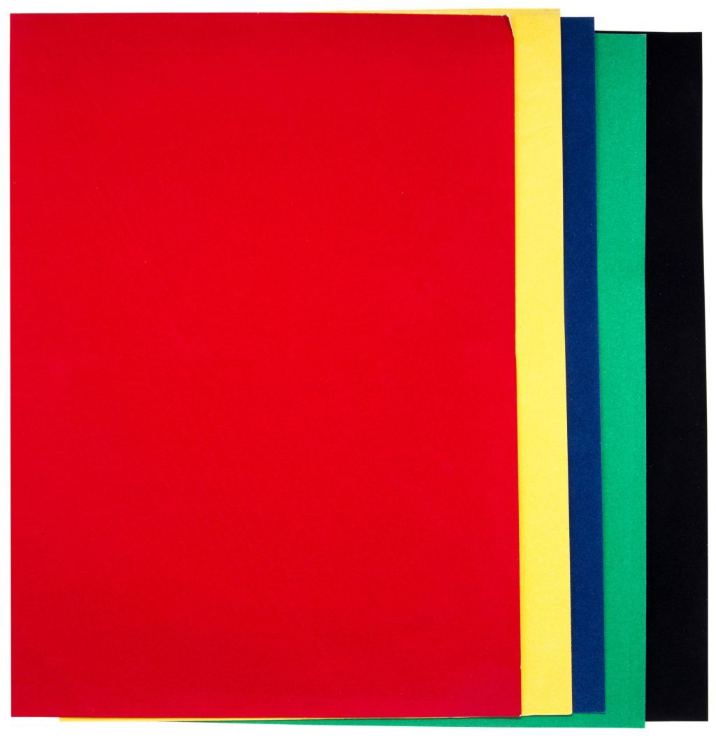 Картон цветной А4  5цв.  5л. "Слоненок" бархатный /70/