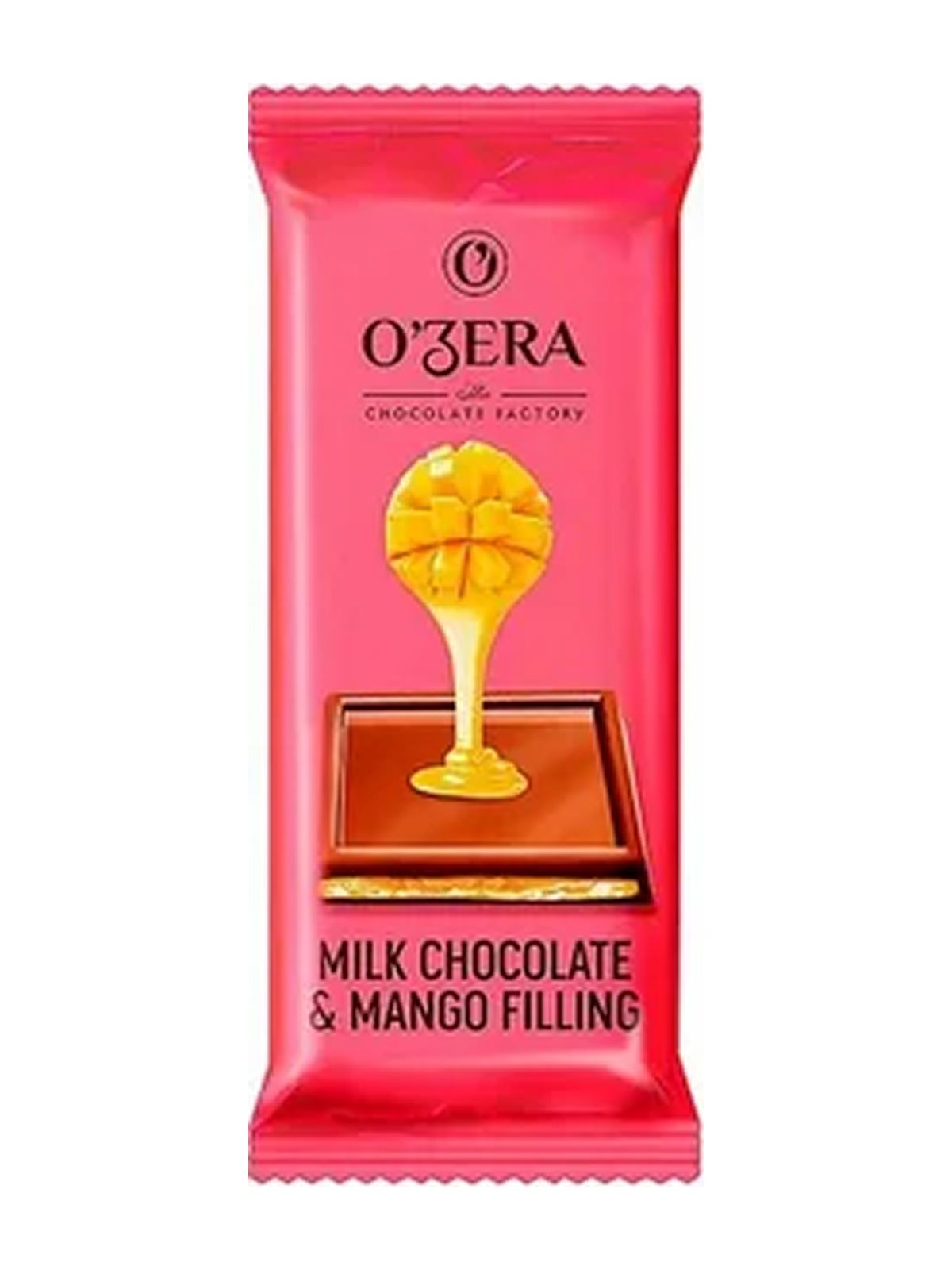 Шоколад "O'Zera" молочный с желейной начинкой манго, milk&mango filling 24г. /30/