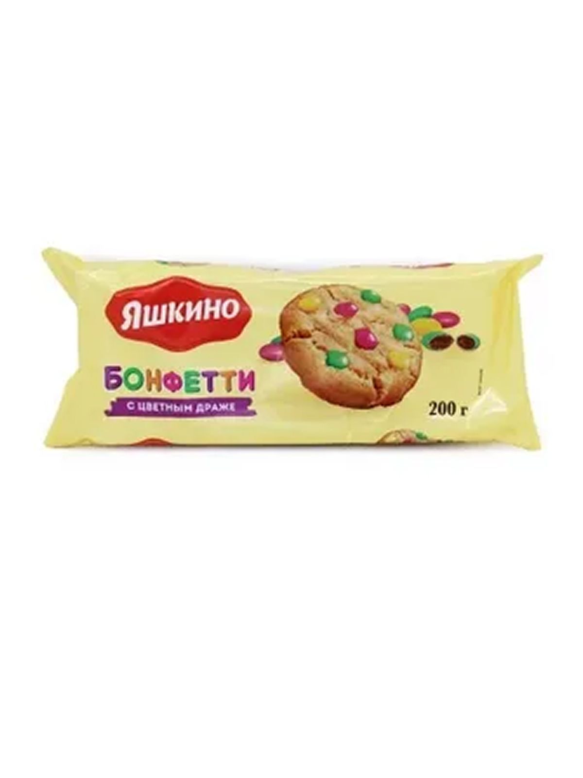 Печенье "Яшкино" "Бонфетти" с цветным драже 200г.