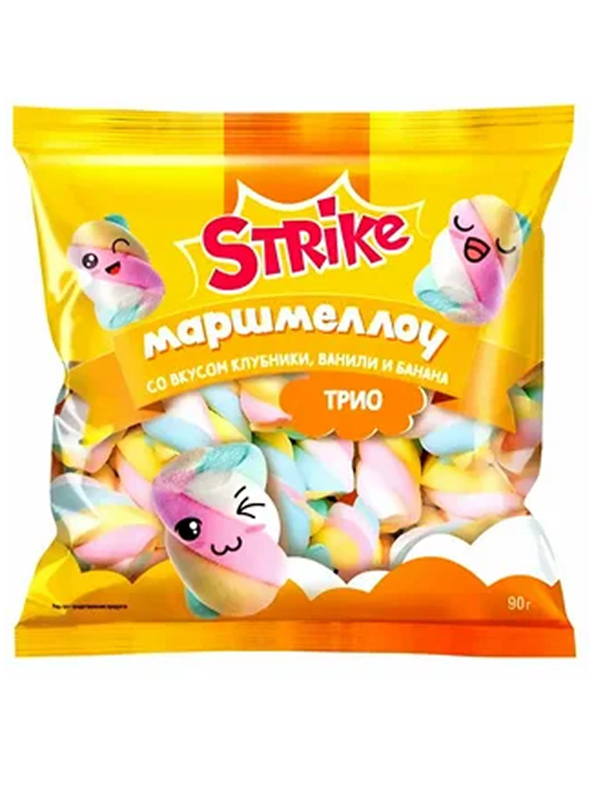 Маршмеллоу «Strike», Trio bananastrew vanilla 90 г