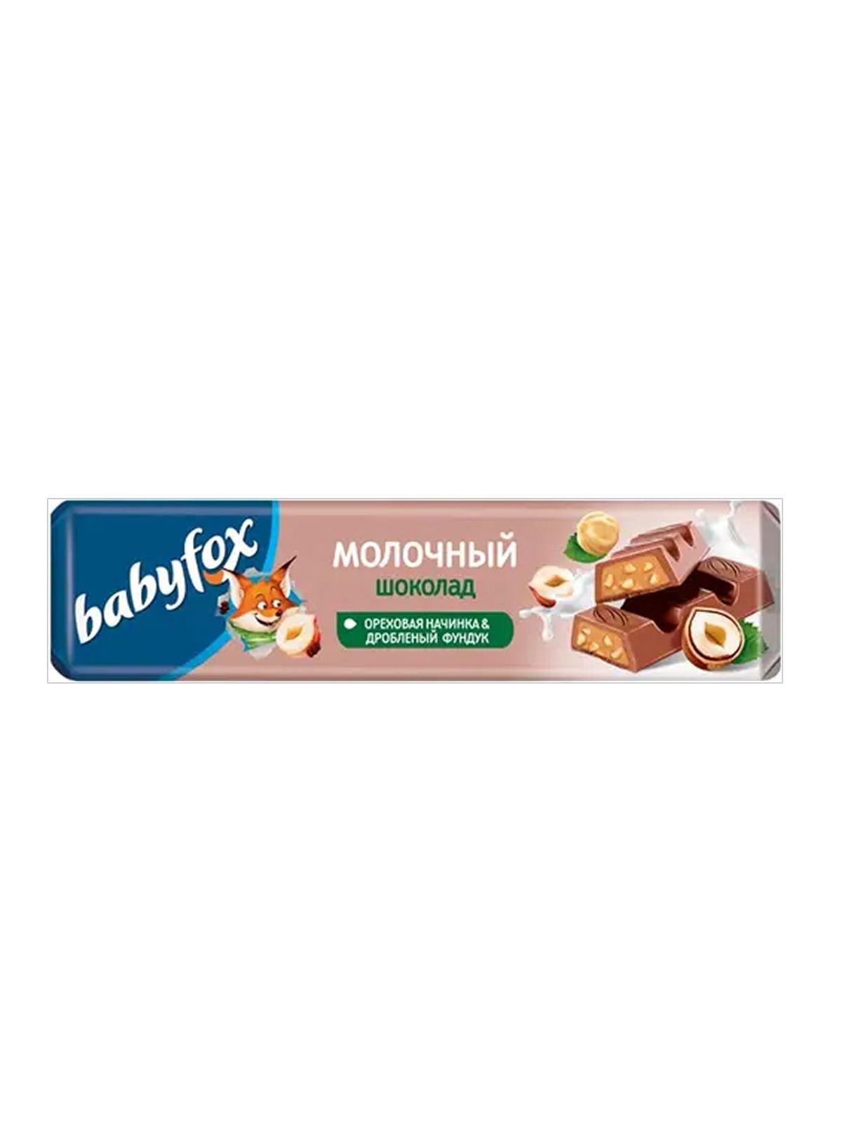 Батончик "BabyFox" с ореховой начинкой 45г. /30/