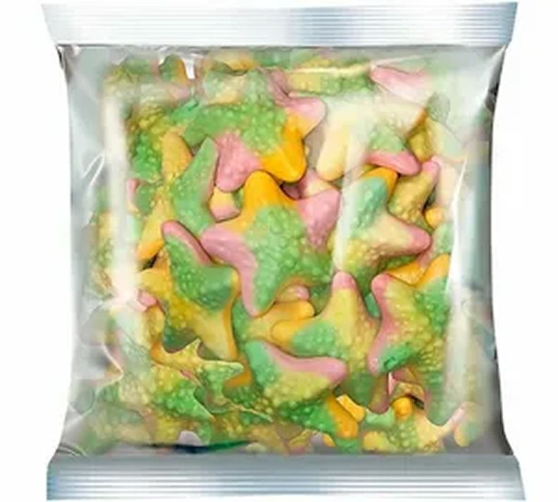 Мармелад "Krut Frut" жевательный, "Звездочки" со вкусом персика и апельсина 0,5кг.