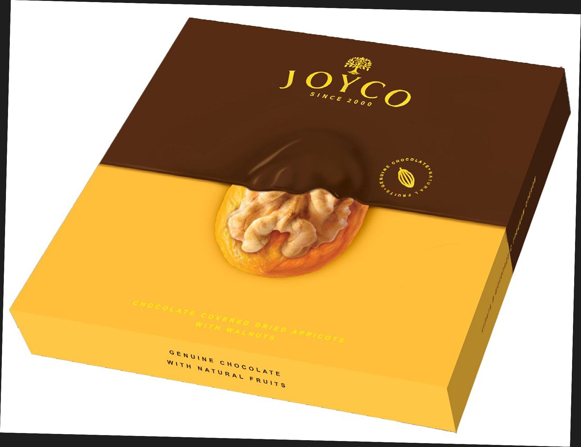 Конфеты "JOYCO. Курага в шоколаде с грецким орехом" 150г. /8/