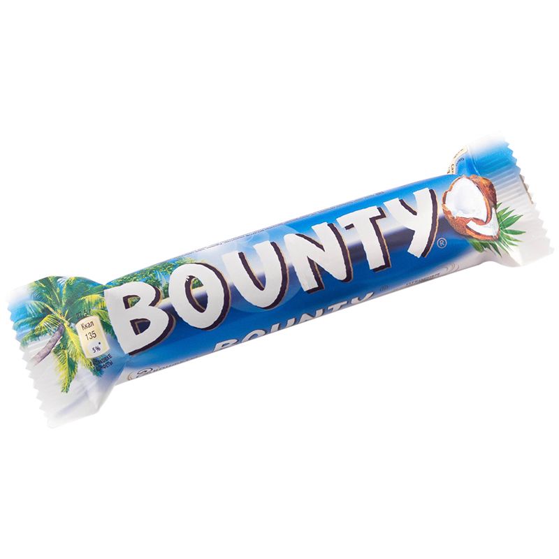 Шоколадный батончик "Bounty" 55г. /1/32/