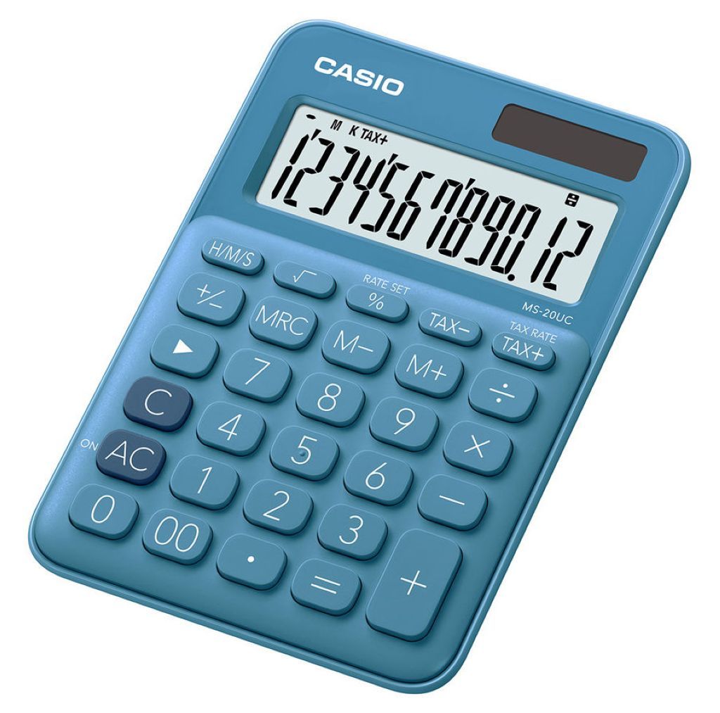 Калькулятор 12разр. "Casio" 150х105х23мм синий /1/