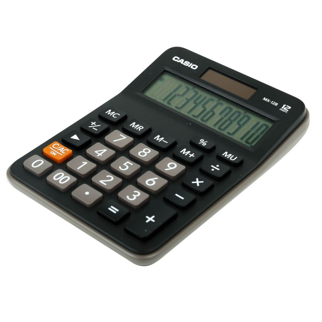 Калькулятор 12разр. "Casio" 147х106х29мм черный-коричневый /1/