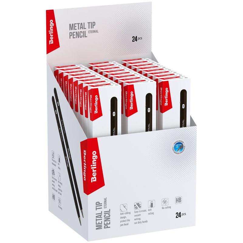 Карандаш с металлическим наконечником Berlingo "Eternal", черный корпус /1/