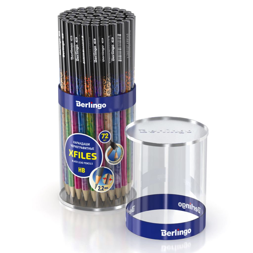 Карандаш чернографитный Berlingo "xFiles" HB /72/