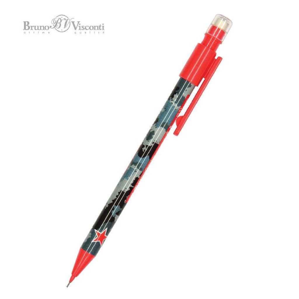 Карандаш механический 0,7мм "HAPPYGRAPHIX - MILITARY BLUE" /24/