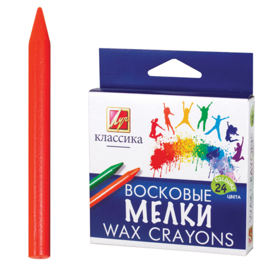 Карандаши 24цв. "Классика" восковые /24/
