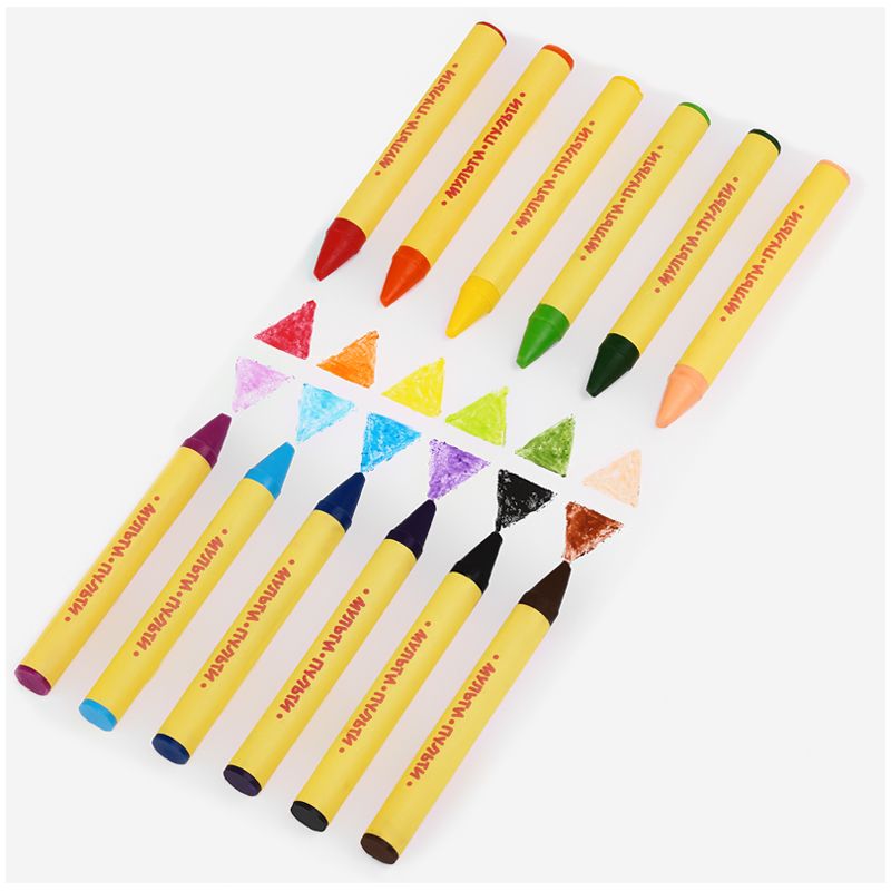 Карандаши 12цв. Мульти-Пульти "Енот в Мексике" восковые /12/