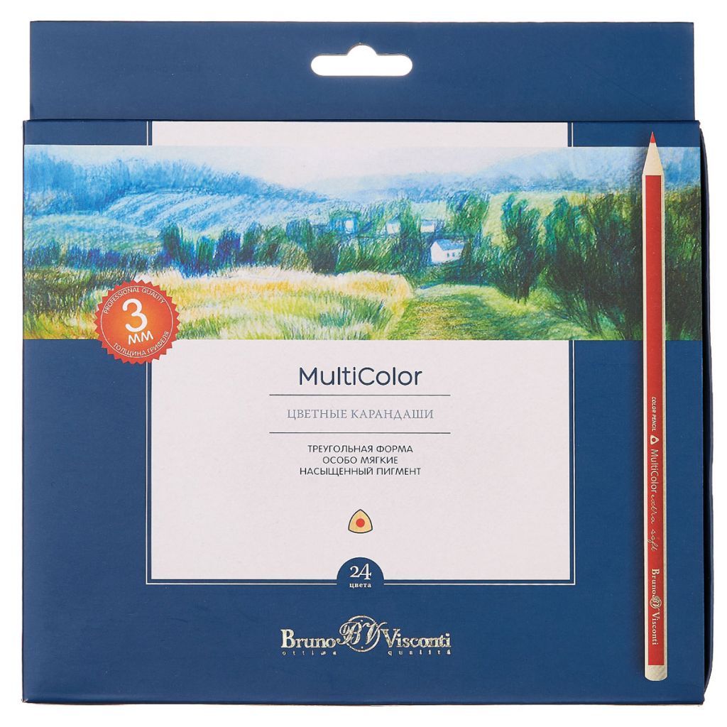 Карандаши 24цв. "Multicolor" в пенале /6/