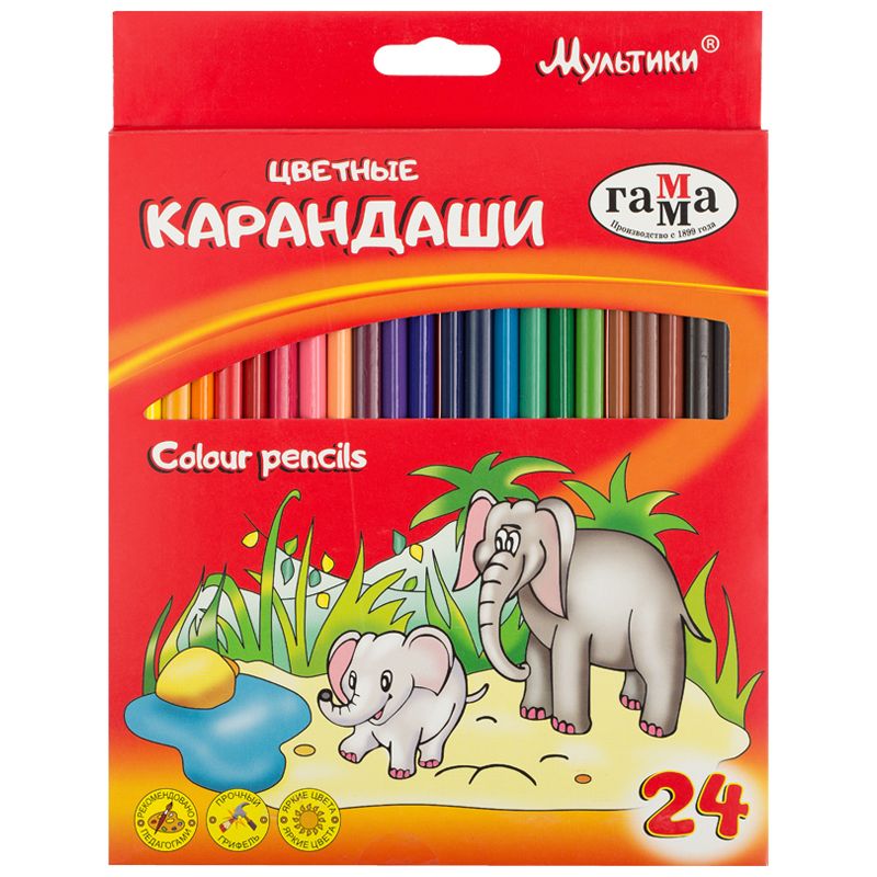 Карандаши 24цв. "Мультики" /12/