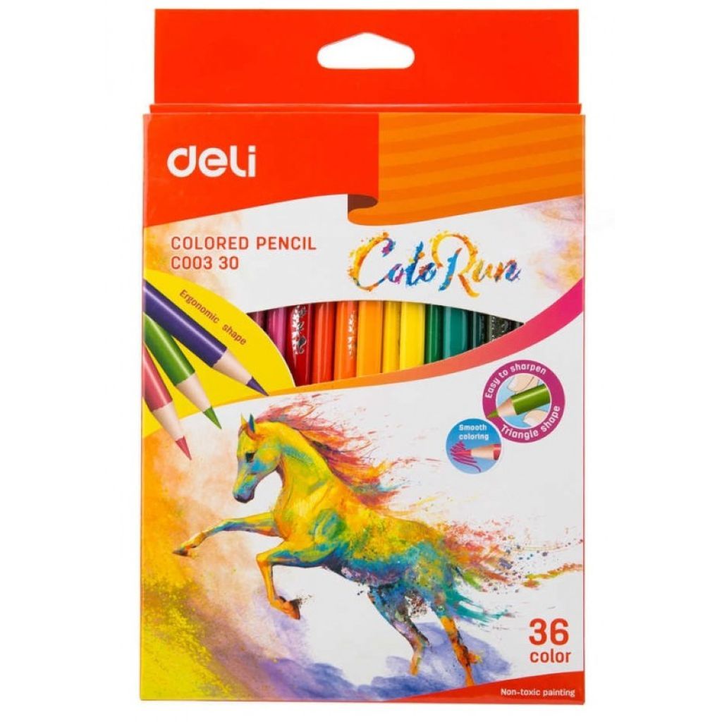 Карандаши 36цв. "Deli ColoRun" тополь /12/