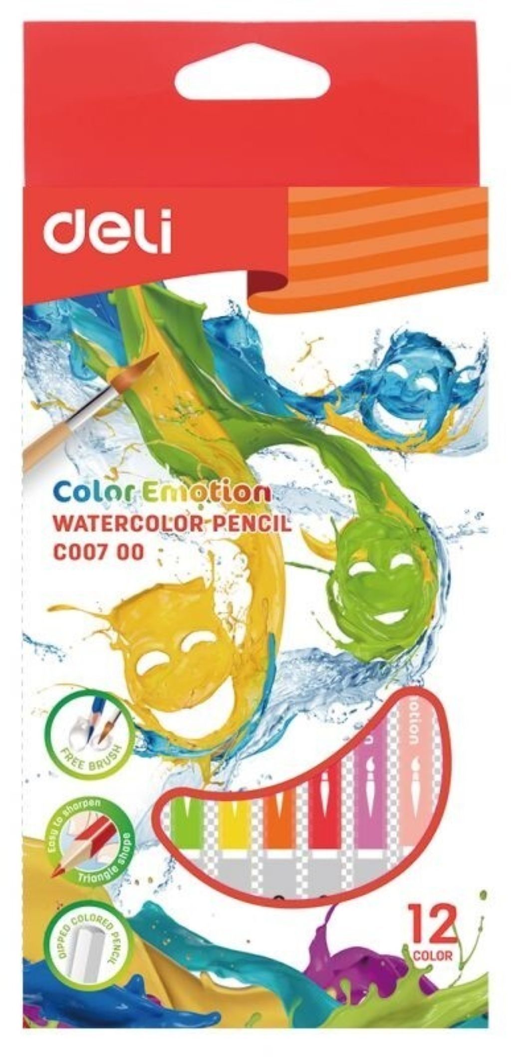Карандаши 12цв. "Deli Color Emotion" акварельные /24/