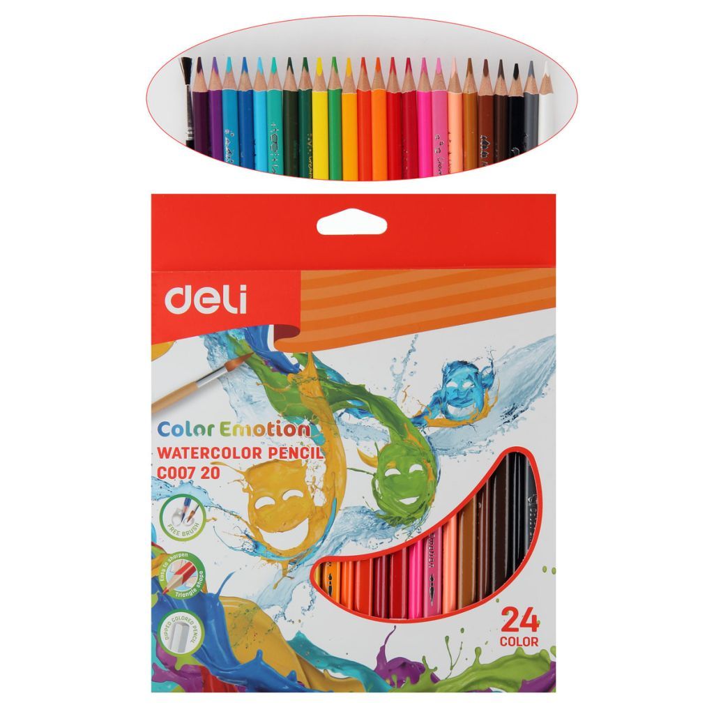 Карандаши 24цв. "Deli Color Emotion" акварельные /24/