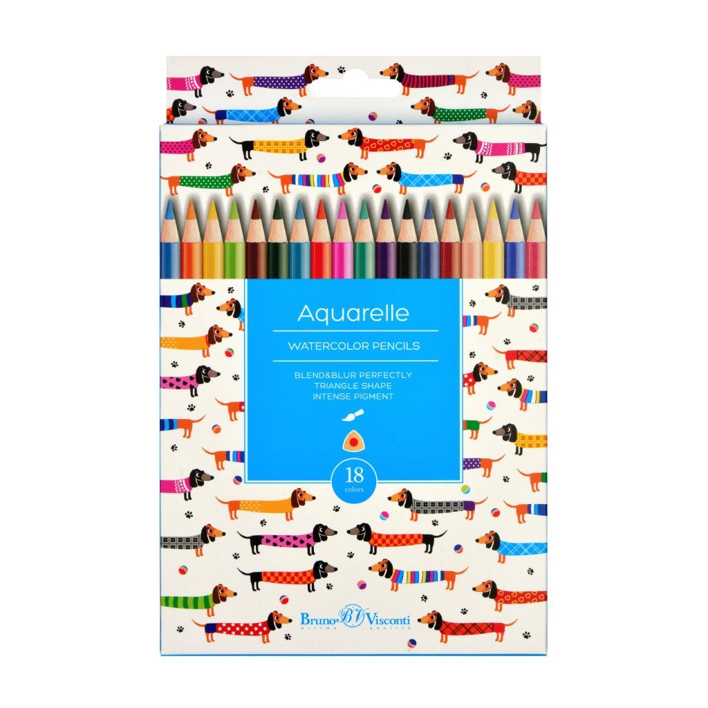 Карандаши 18цв. "HAPPYCOLOR" акварельные /12/