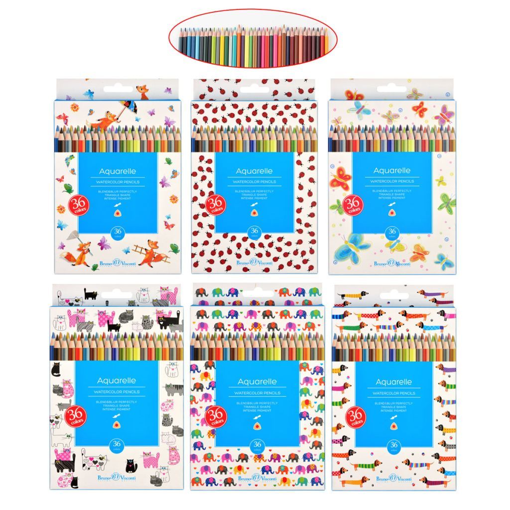 Карандаши 36цв. "HAPPYCOLOR" акварельные /6/
