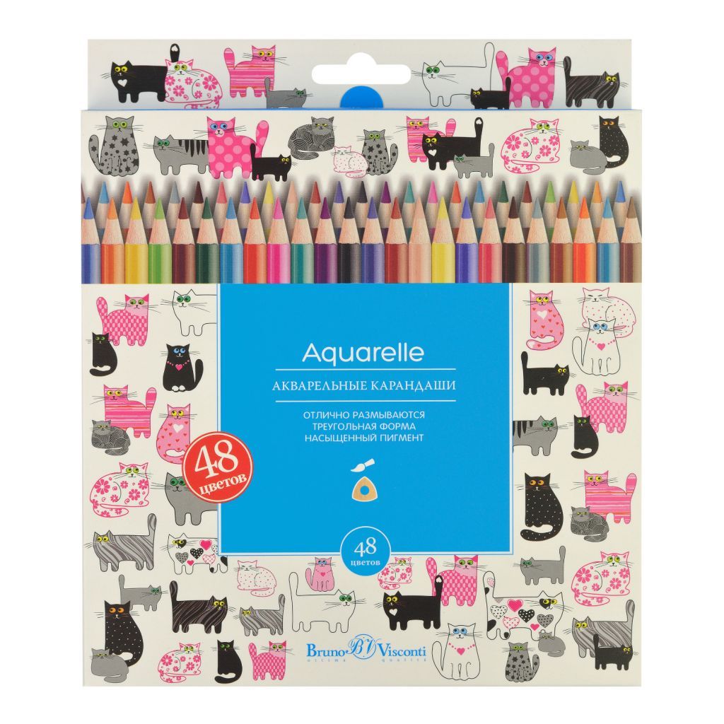 Карандаши 48цв. "HAPPYCOLOR" акварельные /3/