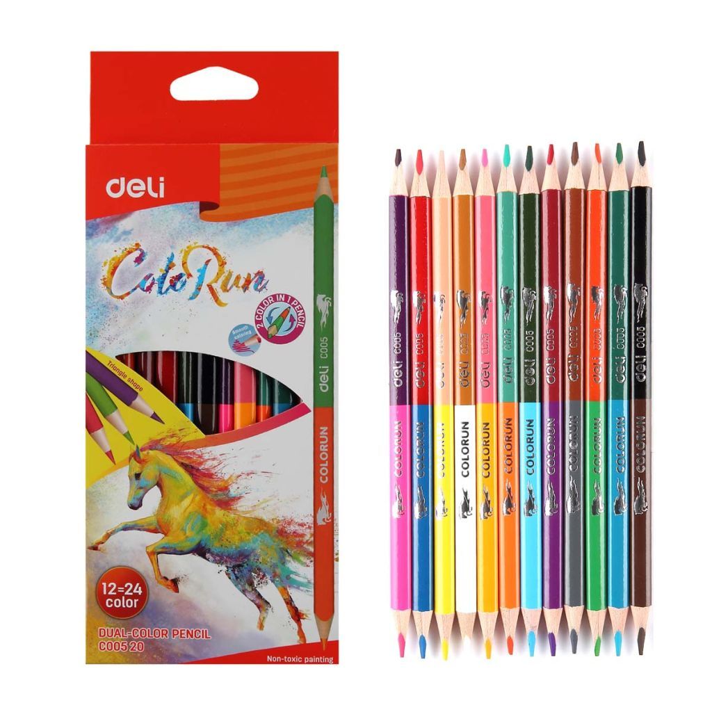 Карандаши 24цв. "Deli ColoRun" липа /24/