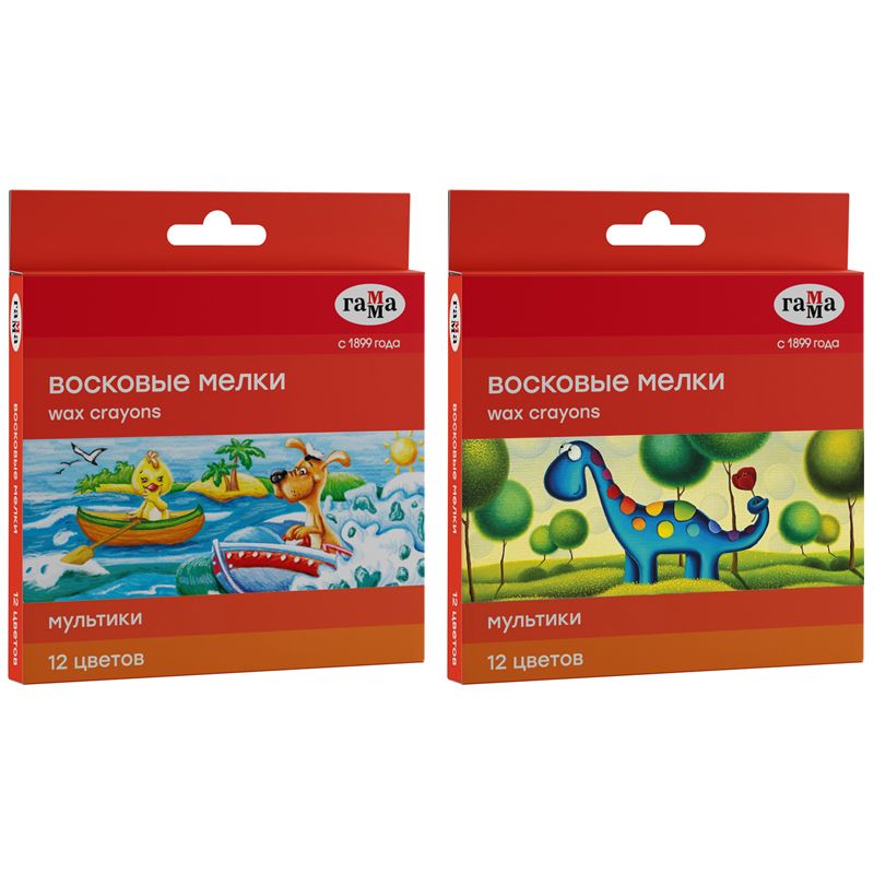 Мелки 12цв. "Мультики" восковые /40/