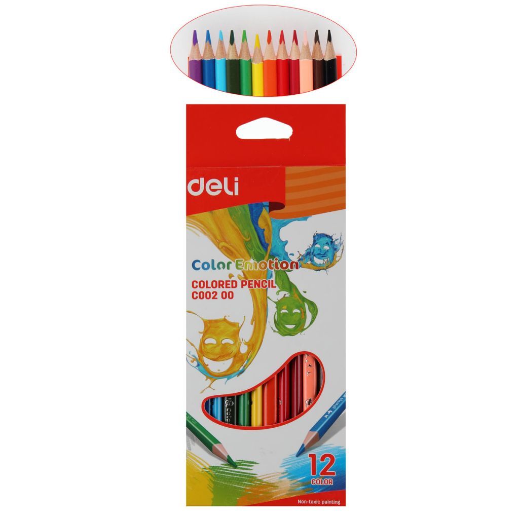 Карандаши 12цв. "Deli Color Emotion" липа /24/