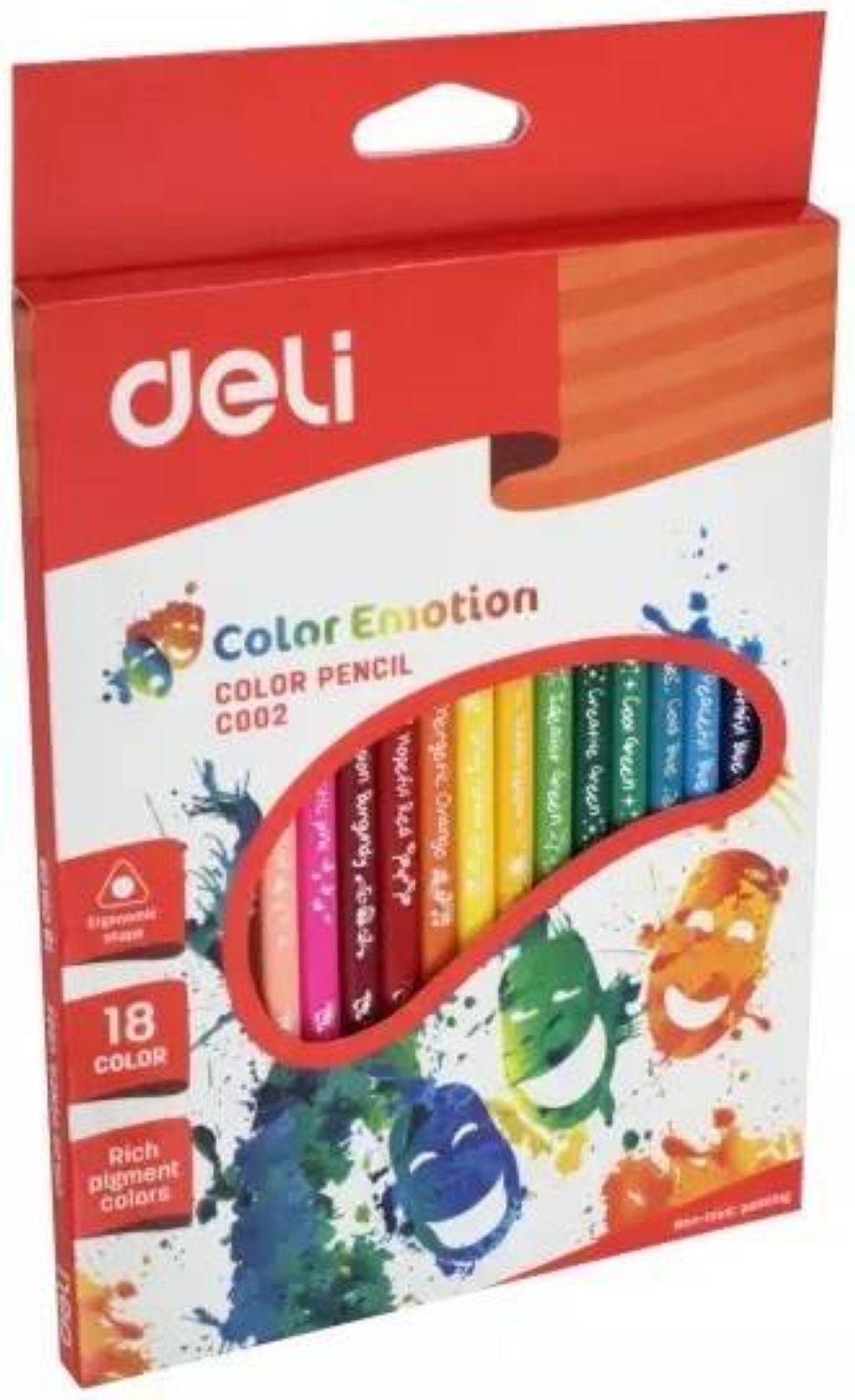 Карандаши 18цв. "Deli Color Emotion" липа /24/