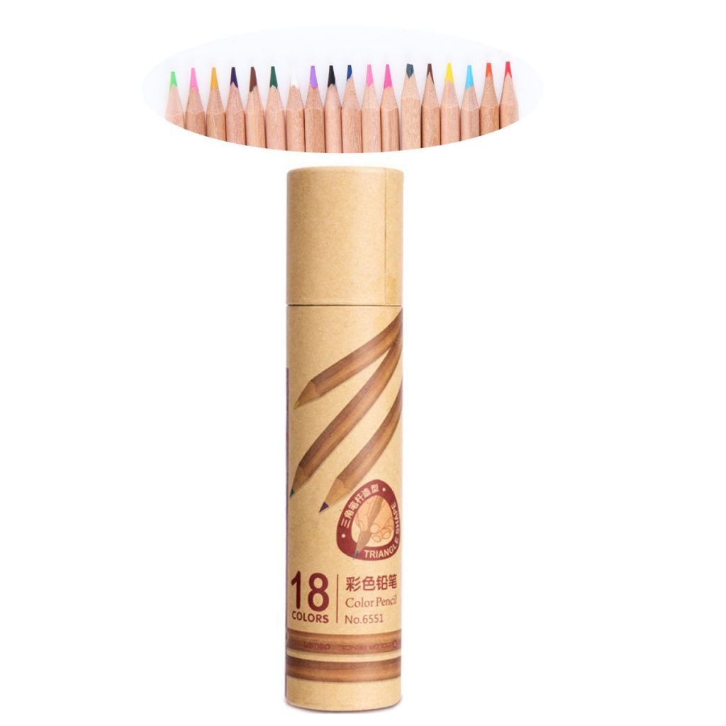 Карандаши 18цв. "Deli" /24/