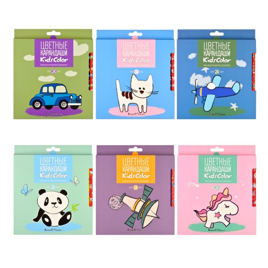 Карандаши 24цв. "KIDSCOLOR" /6/