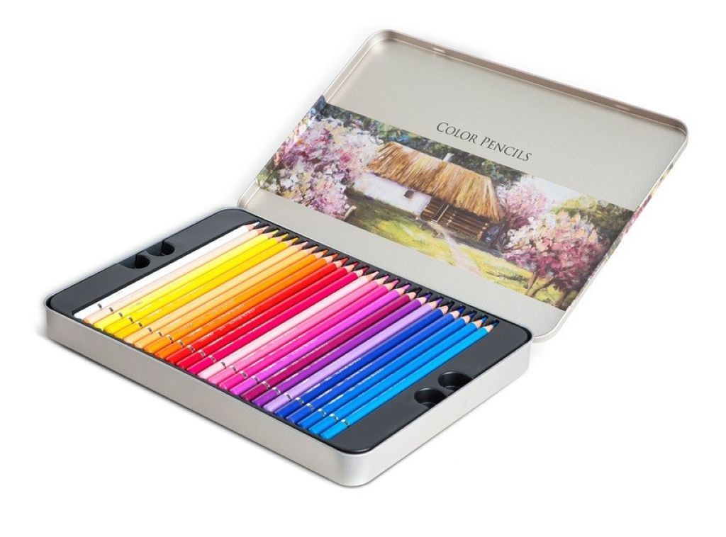 Карандаши 48цв. "Deli" коробка металлическая /5/