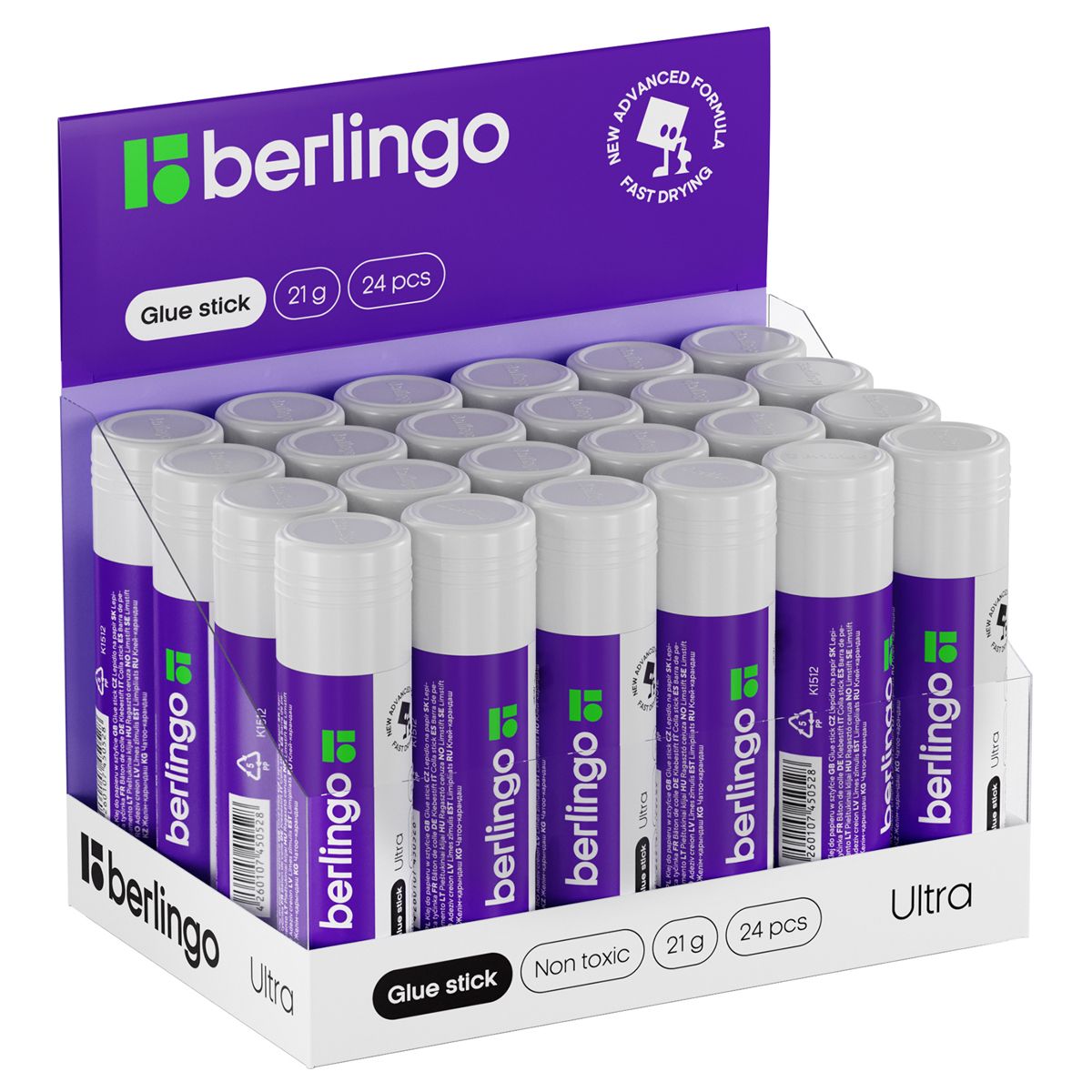 Клей-карандаш 21г "Berlingo" /24/