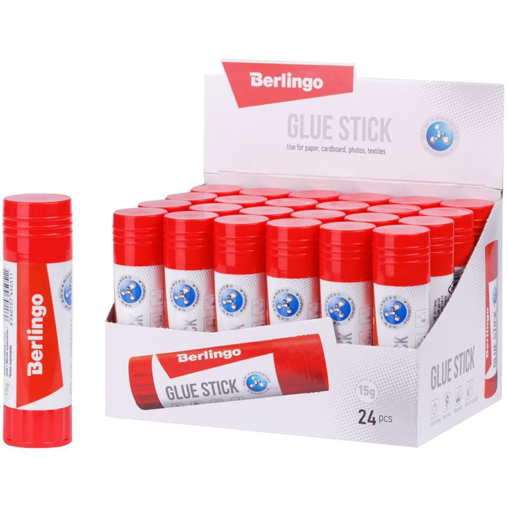 Клей-карандаш 15г "Berlingo" /24/