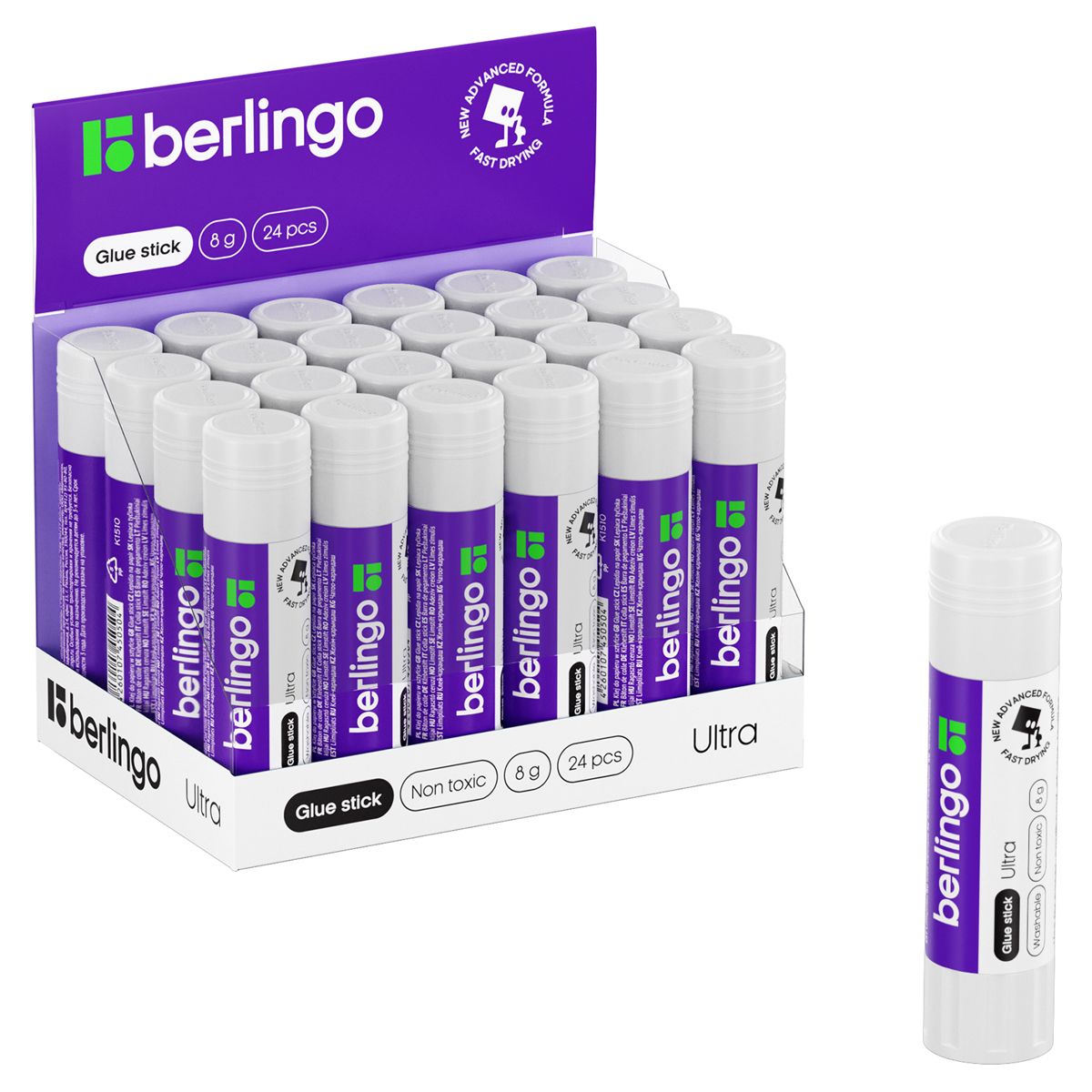 Клей-карандаш  8г "Berlingo" /24/