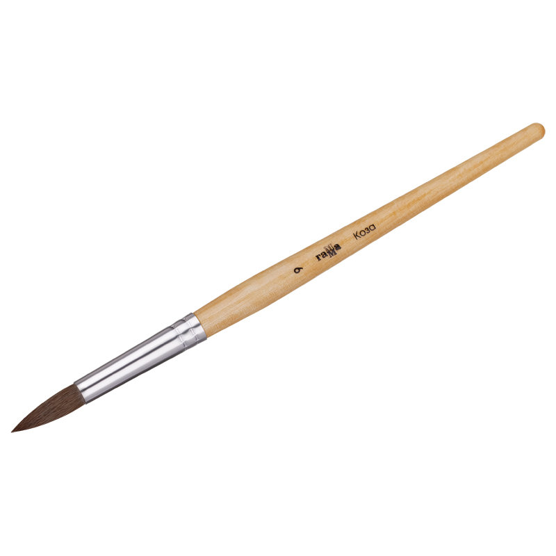 Кисть из волоса козы № 9 "Гамма" круглая /15/