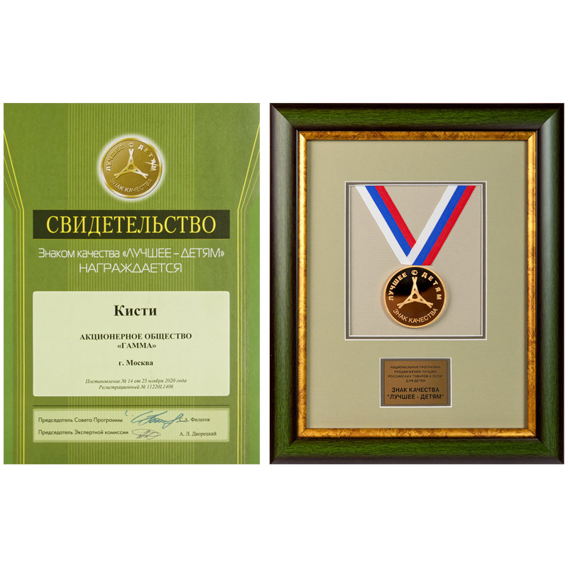 Кисти в наборе  3шт. "Гамма" пони (№2, 5, 8) /10/