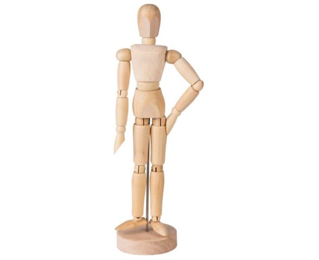 Манекен 20см BRAUBERG ART "CLASSIC" женский, гибкий, деревяный /1/