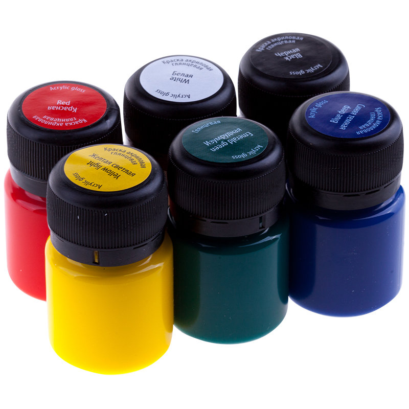 Краски акриловые  6цв. "DECOLA" глянцевые /24/