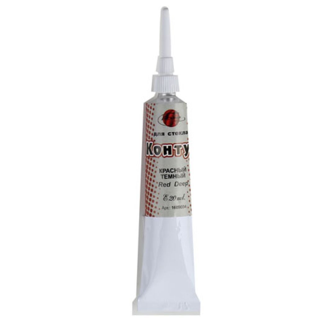 Контур 1цв.  "Таир" 20мл по стеклу красный темный /5/