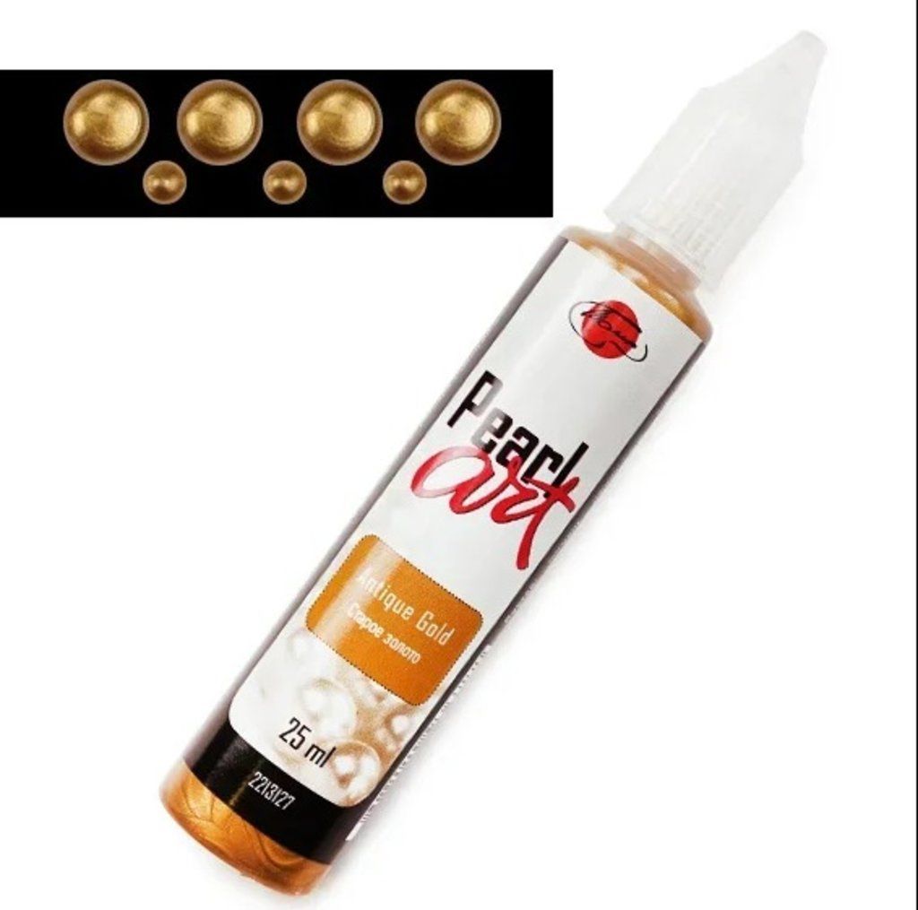 Краска для создания жемчужин "Pearl Art" 25мл старое золото /1/