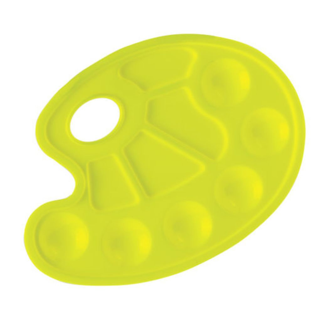 Палитра пластиковая 23х17см "ЮНЛАНДИЯ" овальная /1/100/