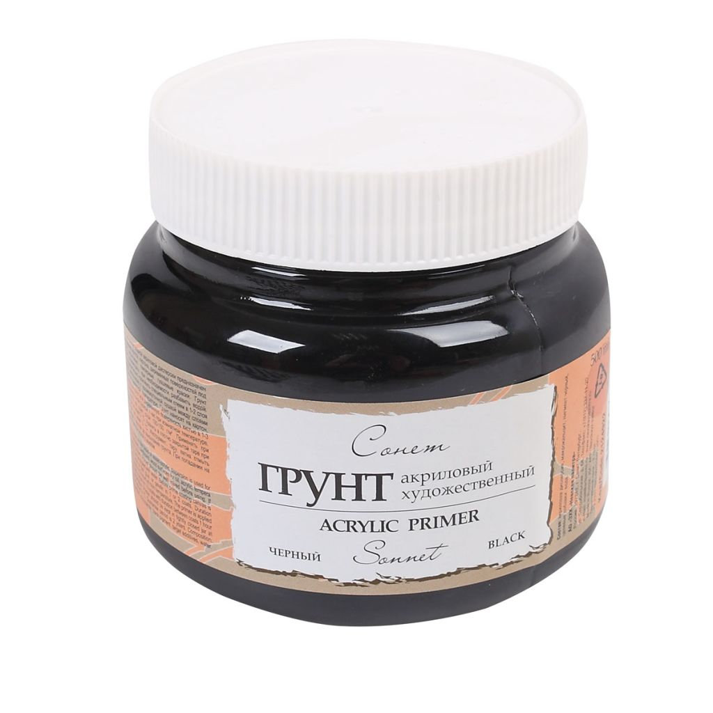 Грунт 500мл "Сонет" акриловый черный /6/