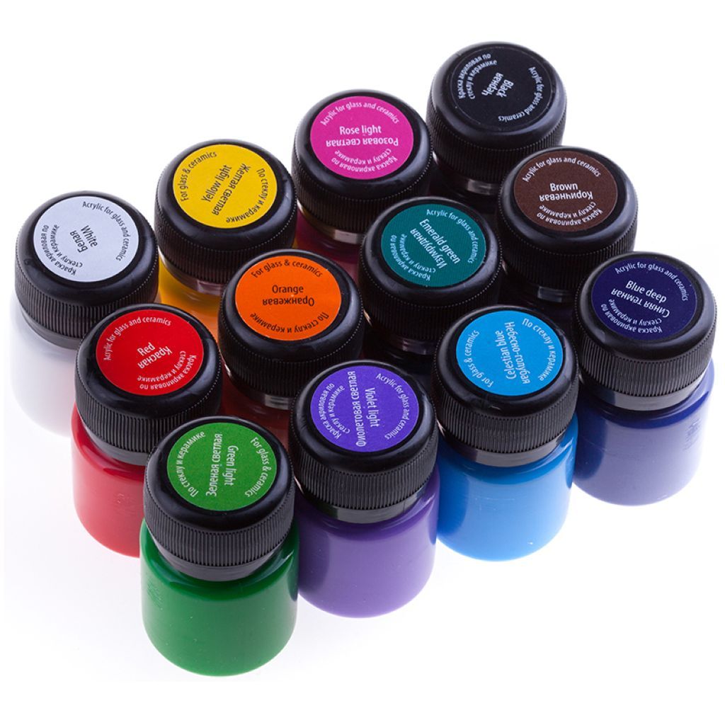 Краски витражные 12цв. "Decola" /12/