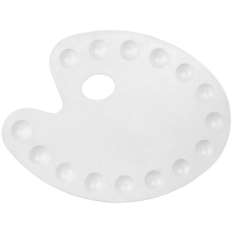 Палитра пластиковая "Гамма" овальная 15 ячеек /20/