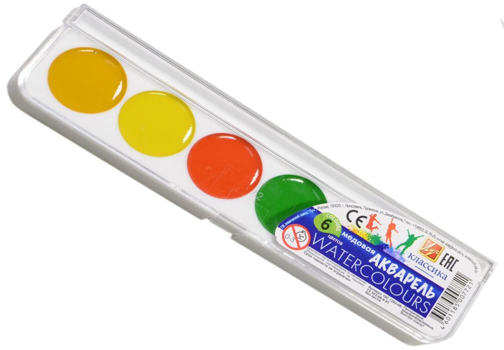 Краски акварельные  6цв. "Классика" /48/