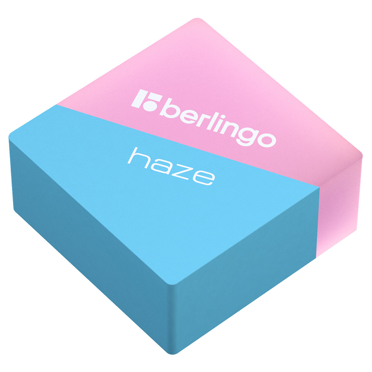 Ластик Berlingo "Haze ", прямоугольный, цвета ассорти, 34*34*14мм /32/