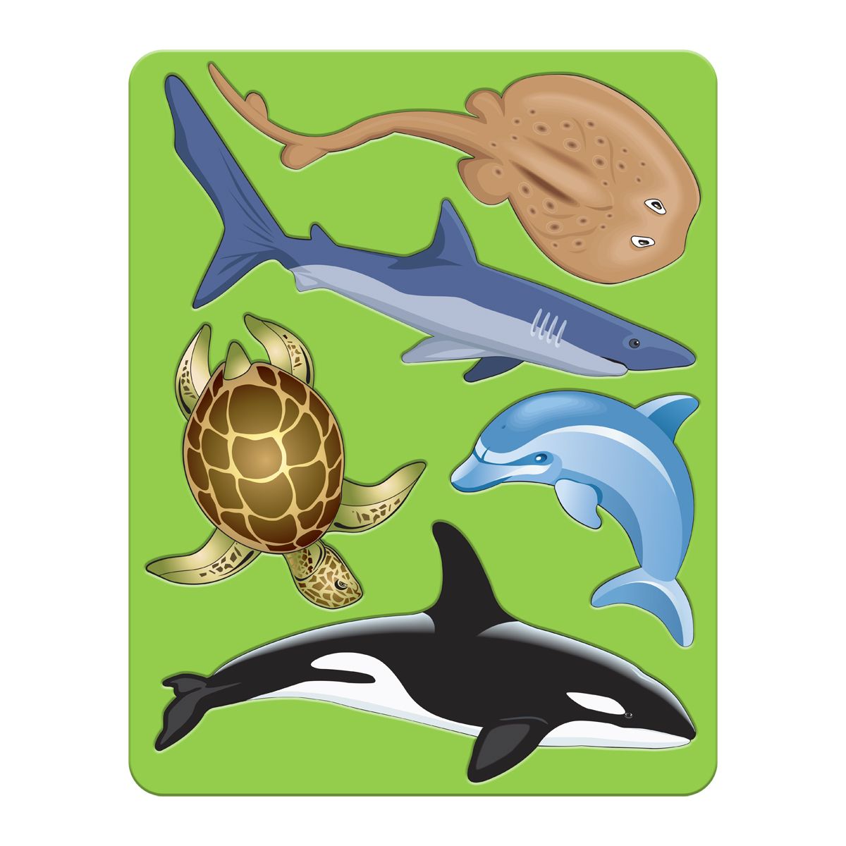 Трафарет "Морские обитатели" /100/